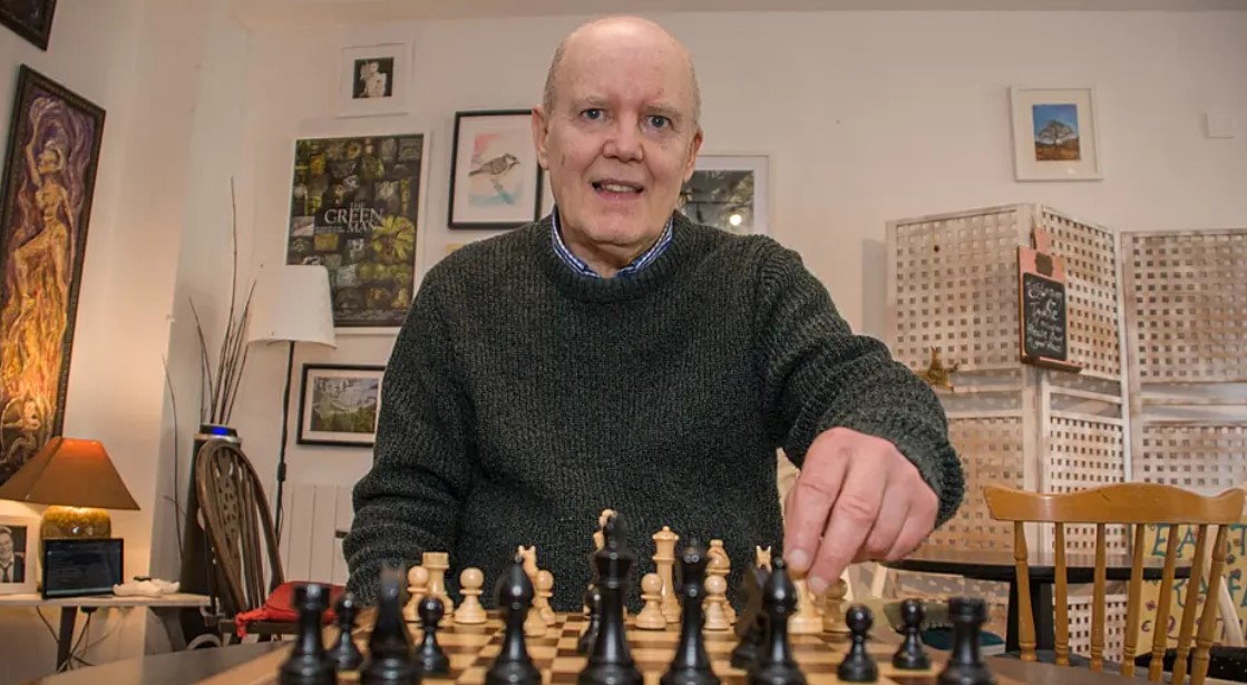 A member playing chess at Bantry Chess Club